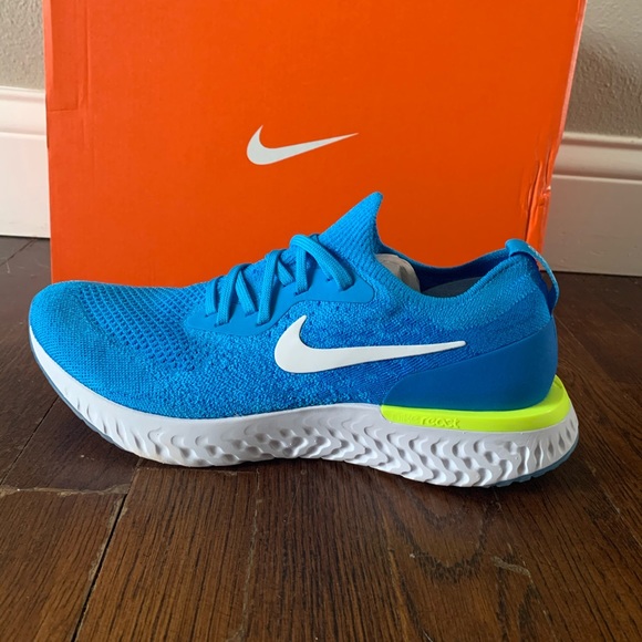 Nike Epic React Flyknit Mens Blue new in box shoes - Picture 2 of 6